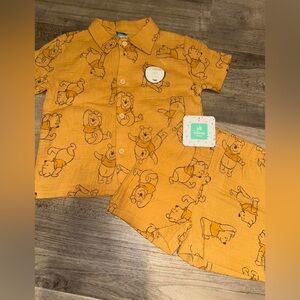 Disney Kids Set - Orange Winnie the Pooh Print